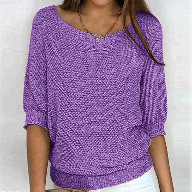 Evelyn Three Quarter Sleeve Sweater