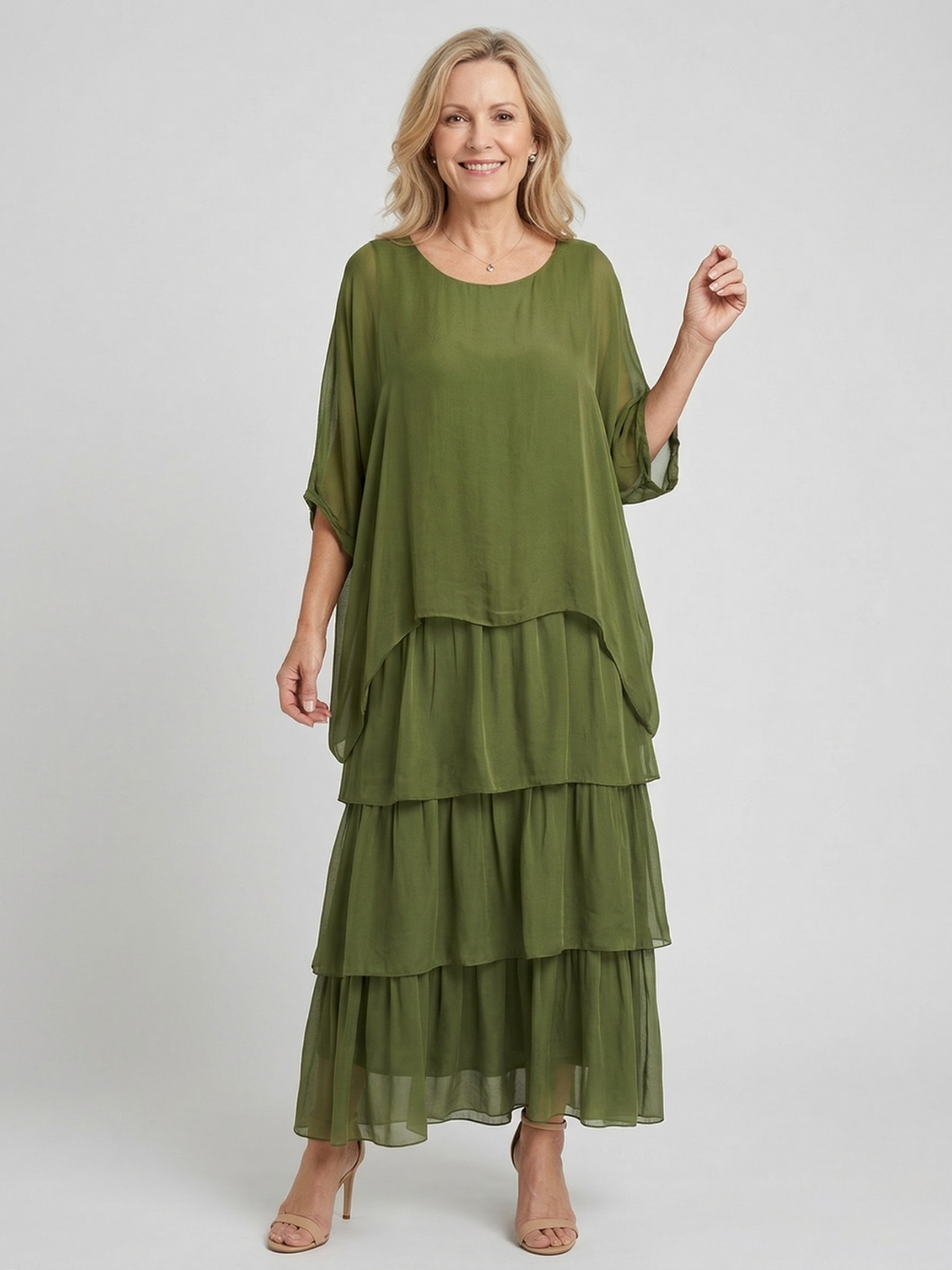 Luna Elegant Flowing Maxi Dress