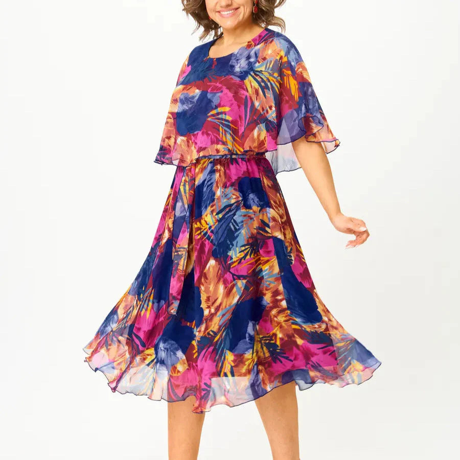 Vivian Comfortable Plus Size Chiffon Dress