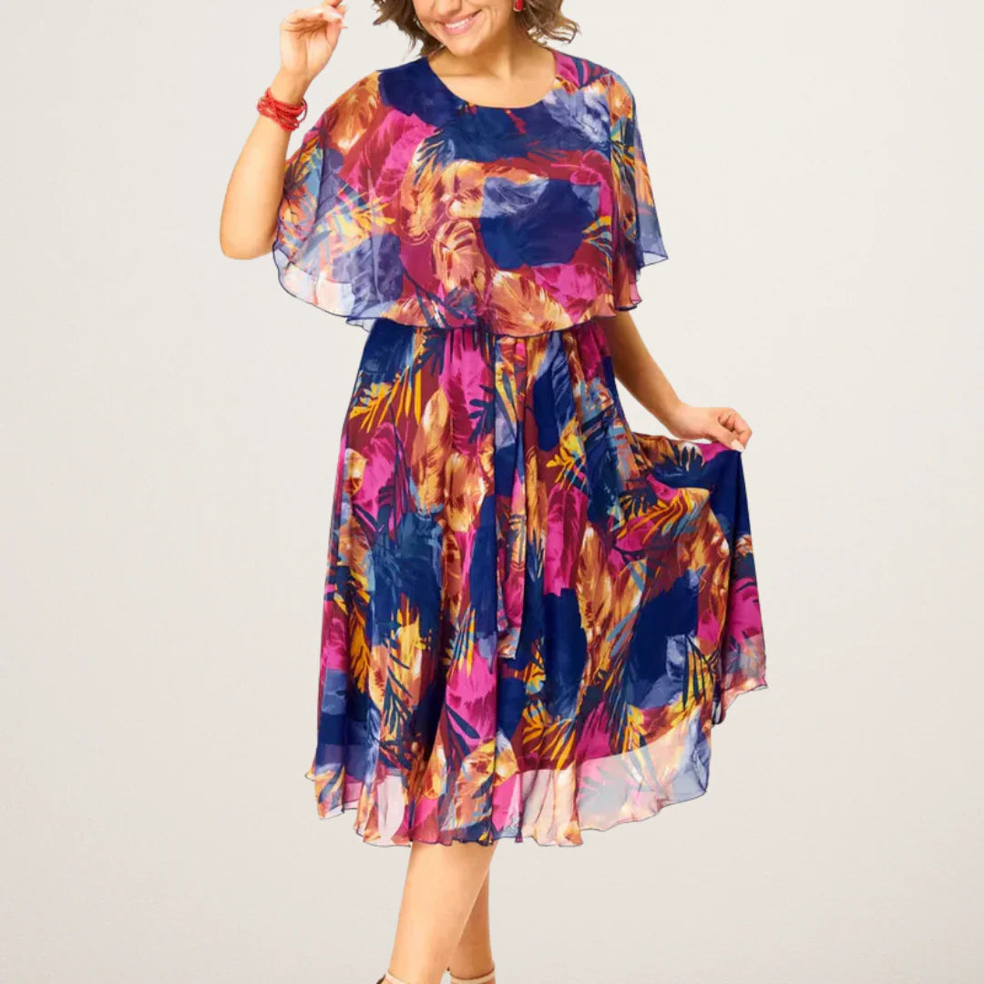 Vivian Comfortable Plus Size Chiffon Dress