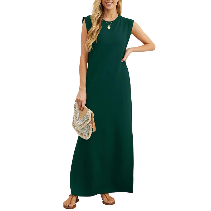 Deri Casual Loose Maxi Long Dress