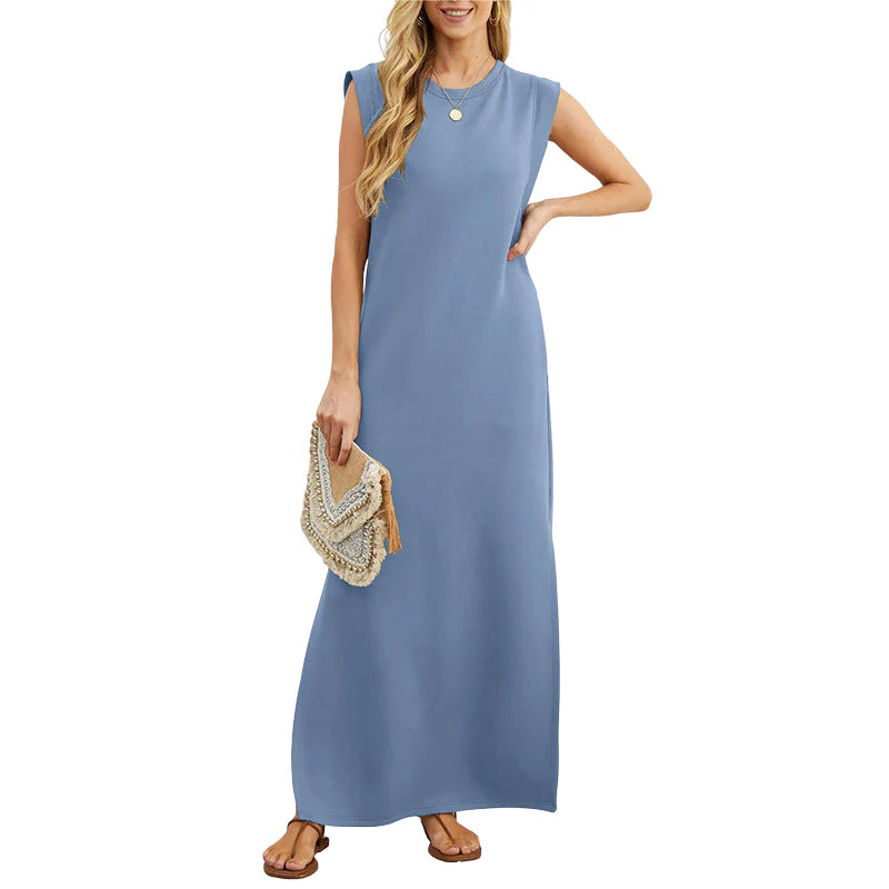 Deri Casual Loose Maxi Long Dress