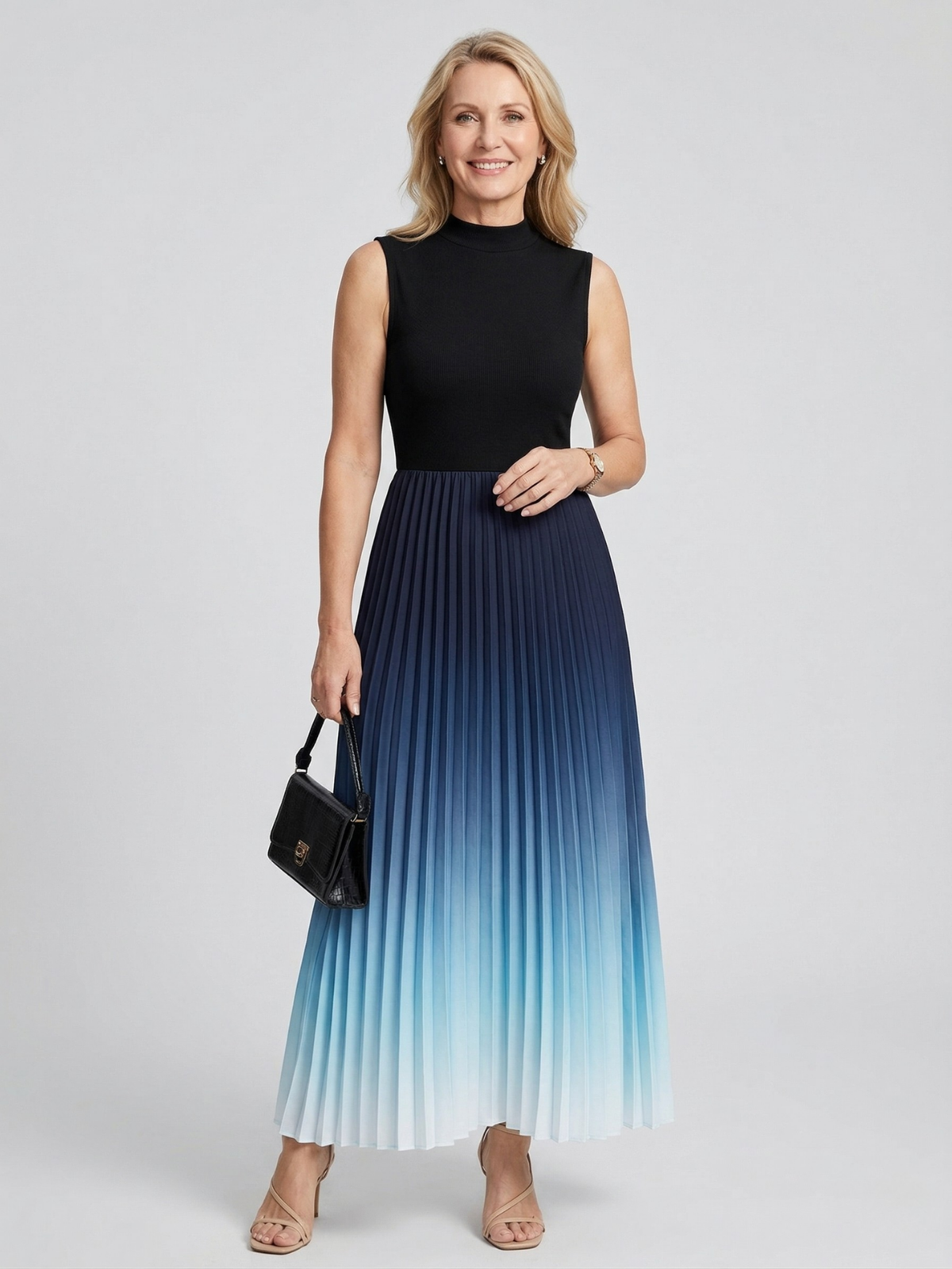 Charlotte Ombre Pleated Maxi Dress Charlotte Ombre Pleated Maxi Dress