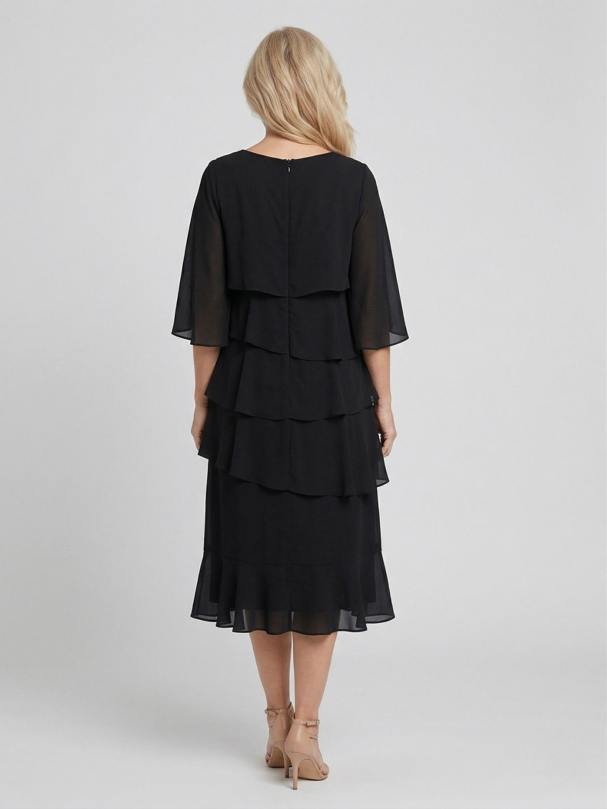 Angela Elegant Ruffle Dress