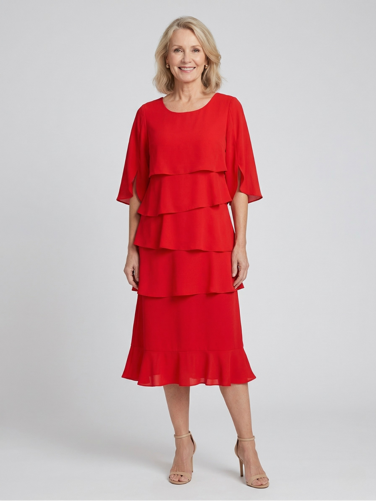 Angela Elegant Ruffle Dress