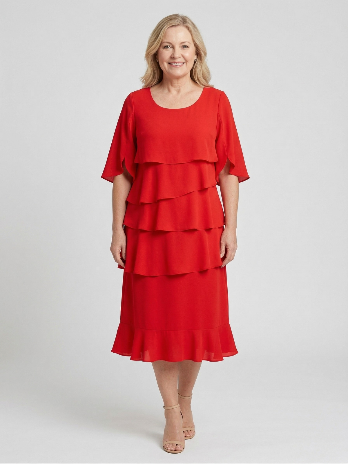Angela Elegant Ruffle Dress