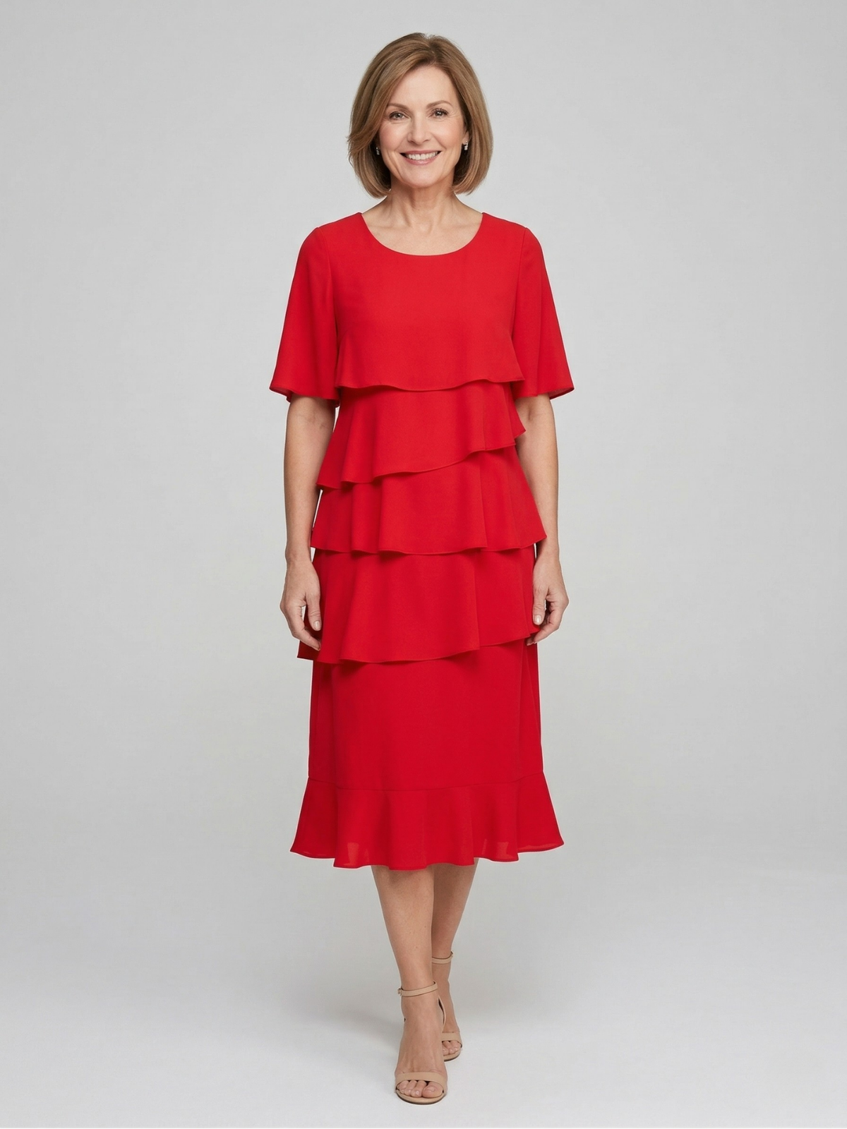 Angela Elegant Ruffle Dress