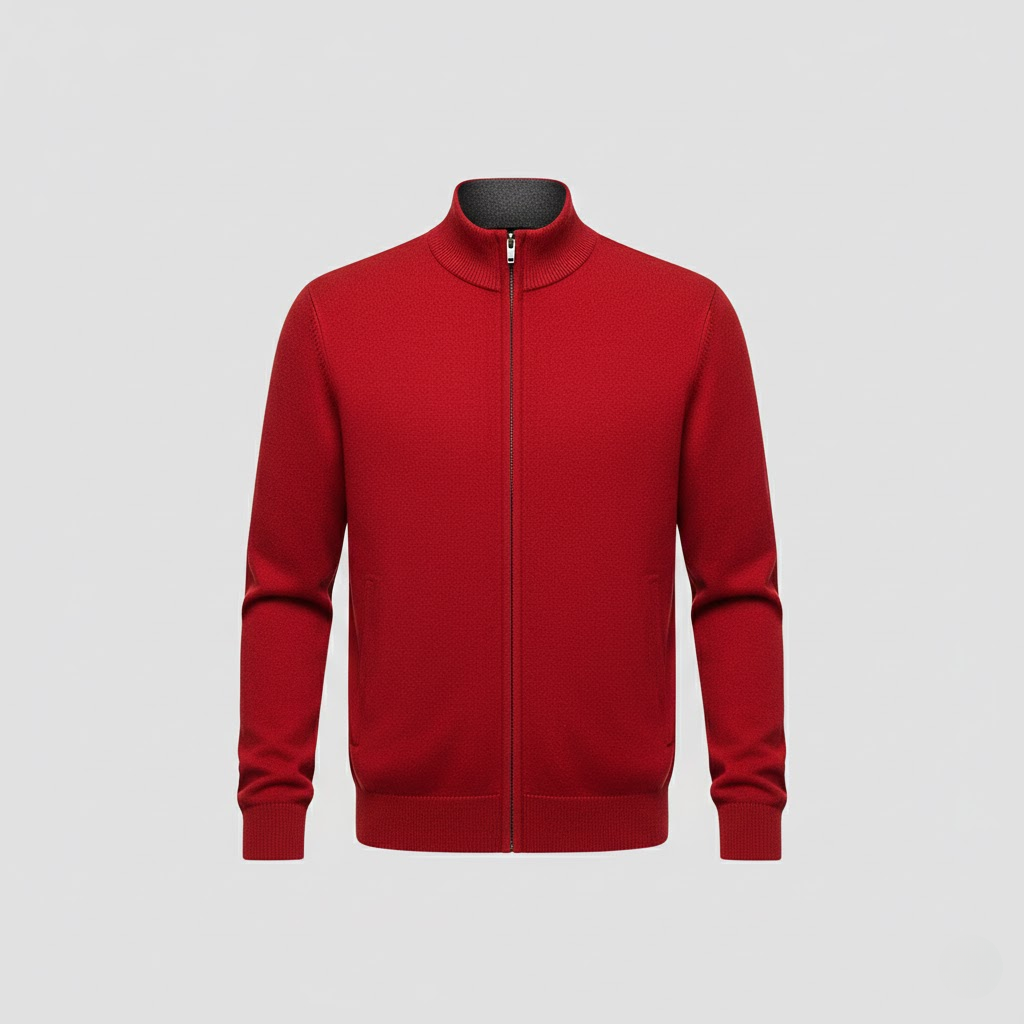 Men's Cashmere Zip Cardigan