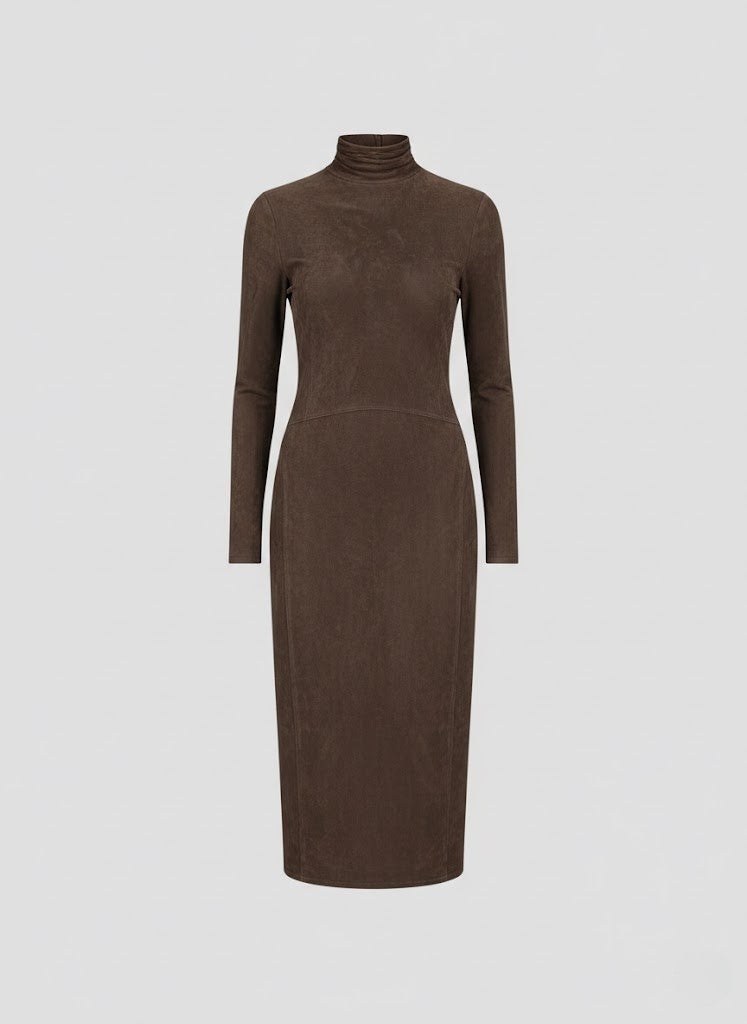 Edyth | Elegant Suede Maxi Dress