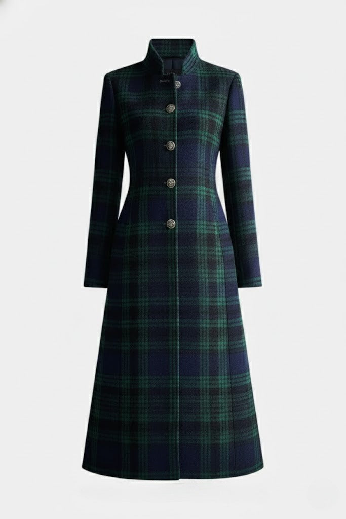 Mildred | Elegant Plaid Coat