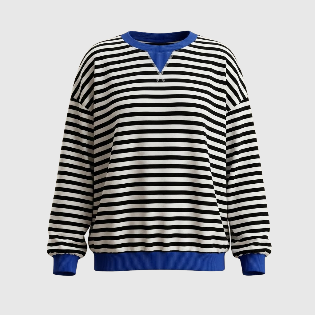 YZA | Effortless Striped Everyday Sweatshirt