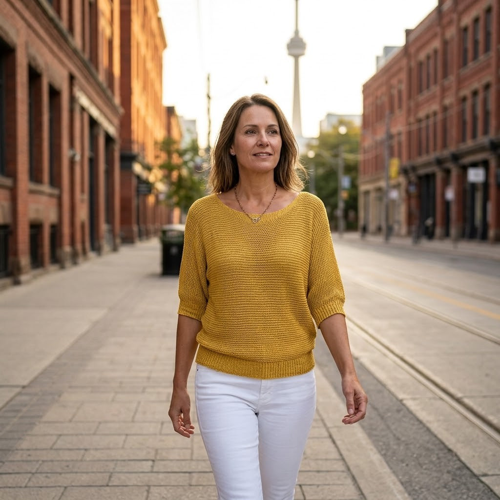 Evelyn Three Quarter Sleeve Sweater
