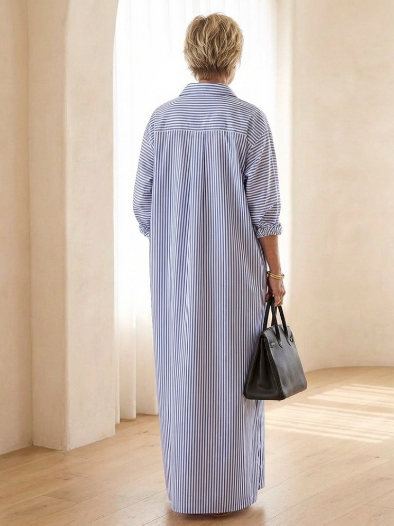 long sleeve maxi shirt dress Serina